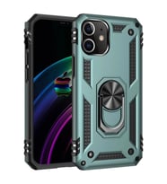 Durukar® iPhone 12 Mini Kılıf Sofya Yüzüklü Silikon Kapak - Yeşil
