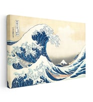 Kanvas Tablo Hokusai Büyük Dalga Kanagawa Fuji Dağı Ukiyo-e Japon Ressam Tablosu Duvar Dekoru