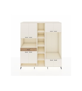 Kronos Dolap 12 Raflı Tek Çekmeceli 8 Kapaklı 220x59x243 Aytaşı-Aytaşı/Çam