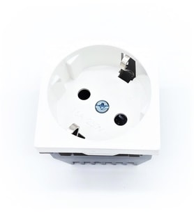 ŞEBEKE PRİZİ 45X45 TEKLİ SİSTEM ARMADA WHITE (Beyaz)