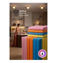 4'Lü Lüks Mikrofiber Bez Seti: İz Bırakmayan Emici