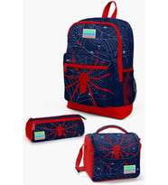 Coral High Kids Lacivert Kırmızı Örümcek Desenli 3’lü Okul Çanta Seti SET0123720
