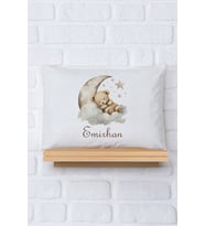 Pia Baby Premium %100 Pamuk İsme Özel Erkek Bebek Yastık Kılıfı 35*45 cm 5048-12