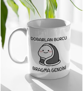 İsme Özel Dobarlan Bırahma Kendini Tasarımlı Kupa Bardak (Beyaz)