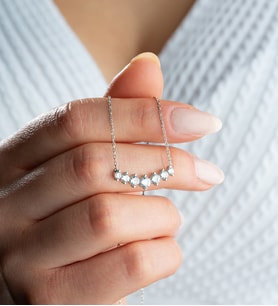 925 Ayar Gümüş Rodyum Kaplama Pırlanta Montür Kolye
