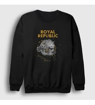 Presmono Unisex Siyah Madness Royal Republic Sweatshirt 384267tt