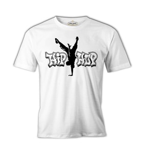 Hip Hop - Dans Beyaz Erkek Tshirt