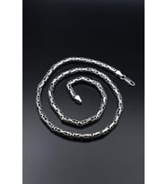 Erkek Gümüş 925 Ayar Kral Kolye Zincir Yuvarlak 4 MM 901690