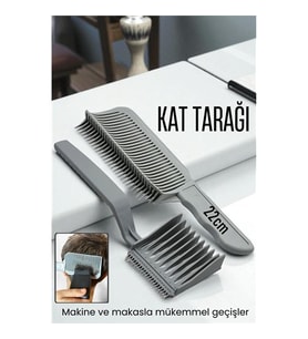 Uzun Kat Tarağı Kavisli Kontur Geçiş Kat Kesim Kesim Tarağı 2 li SET Kuaför Berber