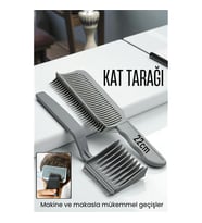 Uzun Kat Tarağı Kavisli Kontur Geçiş Kat Kesim Kesim Tarağı 2 li SET Kuaför Berber