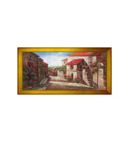 Manzara Temalı Kanvas Tablo 50 x 70 cm Gold Çerçeve