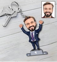 Kişiye Özel Patron Tasarımlı Karikatür Anahtarlık 56