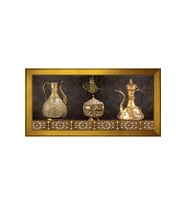 Etnik Motifli Kanvas Tablo 80 x 110 cm Gold Çerçeve