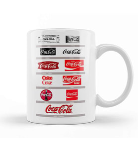 Coca Cola Logo Kupa Bardak Porselen