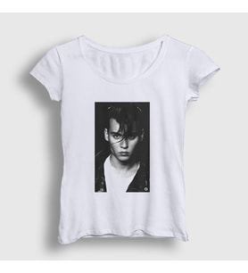 Presmono Kadın Beyaz Young V2 Johnny Depp T-Shirt 354967tt (Beyaz)