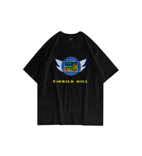 Trendiz Unisex Emerald Hill Badge Sonic  Siyah Tshirt
