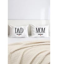 Dad & Mom Pamuklu Çift Kişilik 50x70 cm Yastık Kılıfı Seti