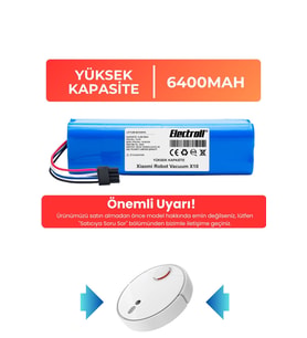 Xiaomi Robot Vacuum X10 Uyumlu Robot Süpürge Bataryası (Yüksek Kapasite) 6400mAh Robot Süpürge Pili