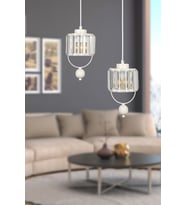Arin 2.Lİ BEYAZ TEPSİLİ AVİZE