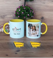Eczane Teknikeri Kupa Bardak Sarı Fotoğraflı Tıp Bayramı Hediyesi