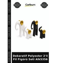 Özel Üretim Ev Aksesuarı Hediye Salon Biblo Dekoratif Polyester 2'li Fil Figürü Seti