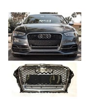 audi a3 8v (2012-2016) uyumlu plastik krom-siyah rs3 panjur