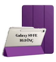 Samsung Galaxy Tab S10 Lite FE/S10/S9 FE/S9 Kılıf PU Deri Smart Standlı Case(12.