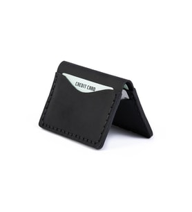 GERZONE HANDMADE HAKİKİ DERİ KARTLIK (Siyah)