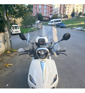 MOTOCAM Rks Letbe LB 125 Ön Cam 2023-2026 Model 45cm Şeffaf Renkli 4mm Elcikli APARATSIZ