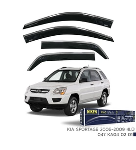 Niken Kia Sportage Cam Rüzgarlığı Kromlu 4'Lü 2006-2009 (Beyaz)