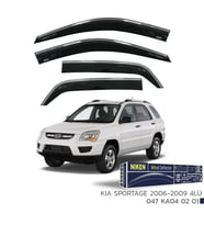 Niken Kia Sportage Cam Rüzgarlığı Kromlu 4'Lü 2006-2009 (Beyaz)