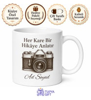 Eski Kamera Temalı Nostaljik Baskılı Kupa Bardak Fotoğrafçıya Hediye