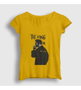 Presmono Kadın Sarı The King Dizi True Detective T-Shirt 477837tt (Sarı)