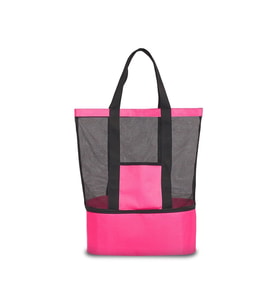Soğuk Sıcak Tutucu Bölmeli Buzluklu Termos Çanta Plaj Çantası (Pembe)
