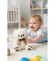 Sevimli Ayı Peluş Oyuncak Kurdeleli Yumuşacık Tüylü Ayıcık Uyku Arkadaşı Hediyelik 20 cm