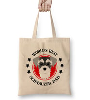 Worlds Best Schnauzer Mom 02 Bez Çanta Uzun Saplı