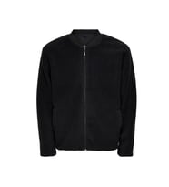 Only Onssawyer Fleece Bomber Otw Erkek Polar Ceket 22022674-BLACK Siyah
