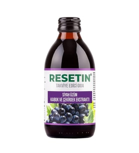 Resetin Şurup 250ml - Kırmızı Üzüm Kabuk ve Çekirdek Ekstresi