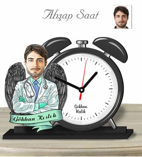 Kişiye Özel Ahşap Saat-Doktor Erkek-3