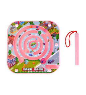 Maze Game Labirent Oyunu Mıknatıs Kalemli Pembe YB3249