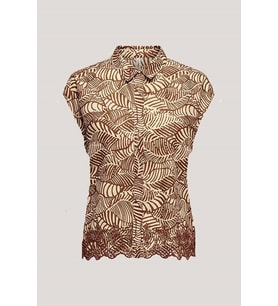 ONLLOU LIFE EMB S/S SHIRT PTM (Kiremit)