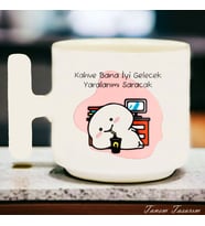 Kahve Bana İyi Gelecek Yazılı Özel Tasarım Doğum Günü Hediyesi - Seramik T Kupa Kahve Kupası