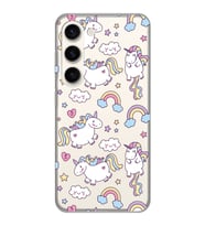 Samsung Galaxy S23 Uyumlu Unicorn Tasarımlı Şeffaf Telefon Kılıfı