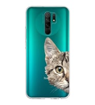 Xiaomi Redmi 9 Uyumlu Kapak Catface Tasarımlı Şeffaf Silikon Kılıf