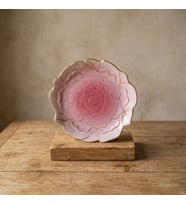 GÜRAL PORSELEN Rose Premium El Dekoru Dekoratif Porselen Tabak 21 cm