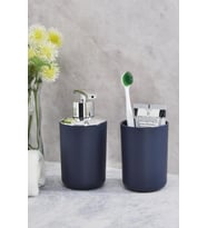 2'li Set Lacivert, Diş Fırçalık Ve Sıvı Sabunluk - Brasil Model