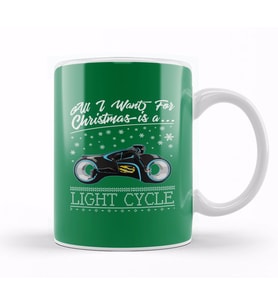 All I Want For Christmas Is A Light Cycle Tron Kupa Bardak Porselen