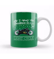 All I Want For Christmas Is A Light Cycle Tron Kupa Bardak Porselen