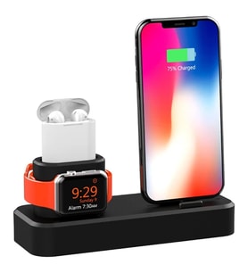 Ally 3in1 Charging Base İPhone+ İwatch+ İPods Silikon Şarj Standı-(5775) - SSSSSS4797-4114