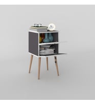 Kenzlife komodin kilitli sakura gri 74*39*39 komidin ahşap ayaklı kitaplık ayakkabılık kapaklı arkalıklı (Karışık)